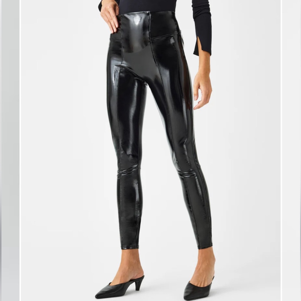 Spanx patient leather leggings, used condition, size small
